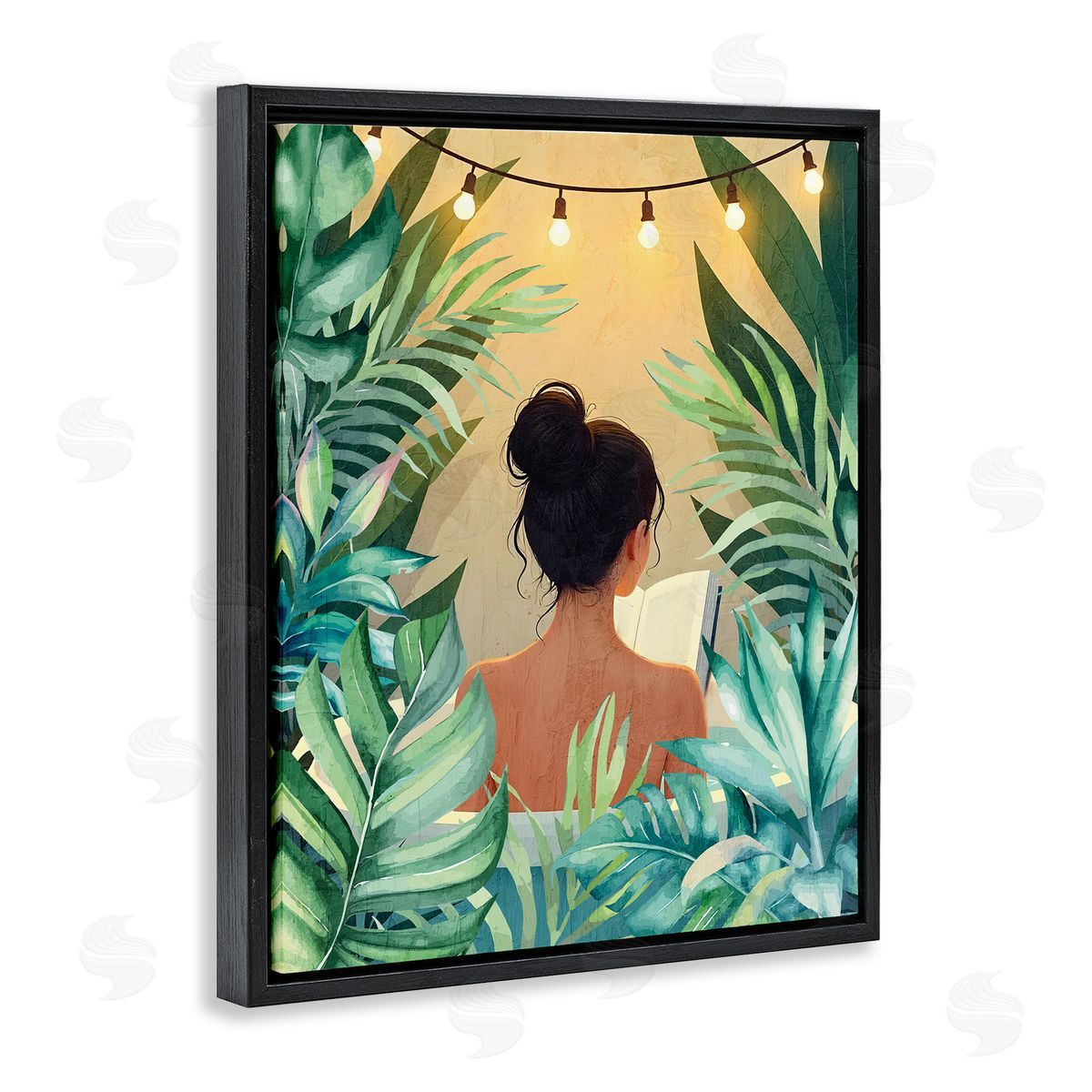 Kim Allen Twinkle Plant Girl Portrait Canvas Wall Art Print