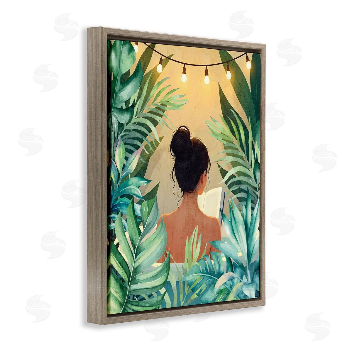 Kim Allen Twinkle Plant Girl Portrait Canvas Wall Art Print