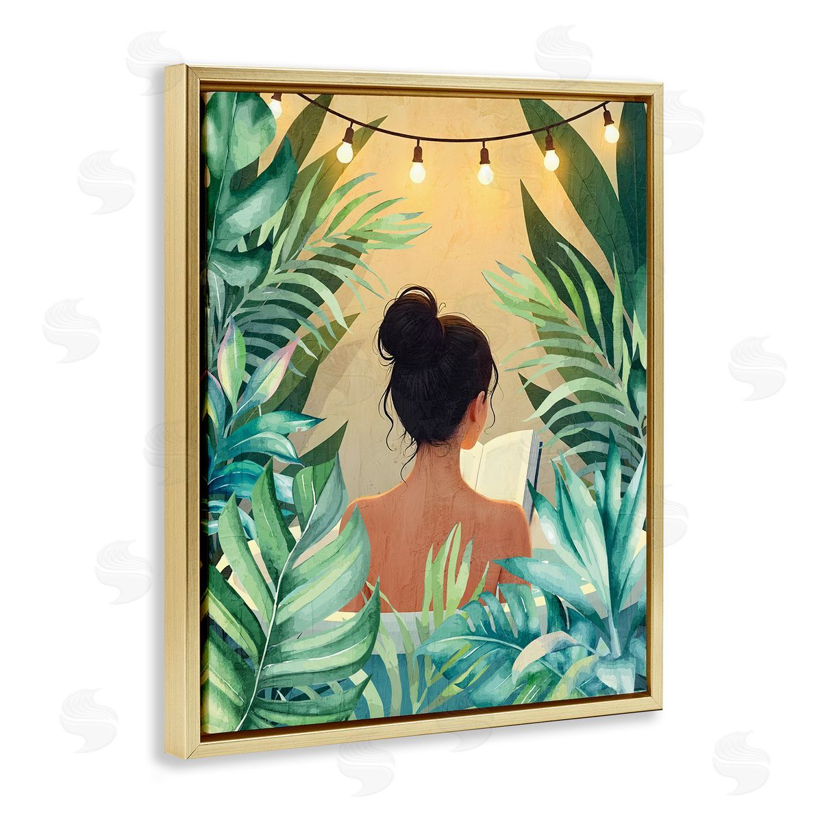 Kim Allen Twinkle Plant Girl Portrait Canvas Wall Art Print