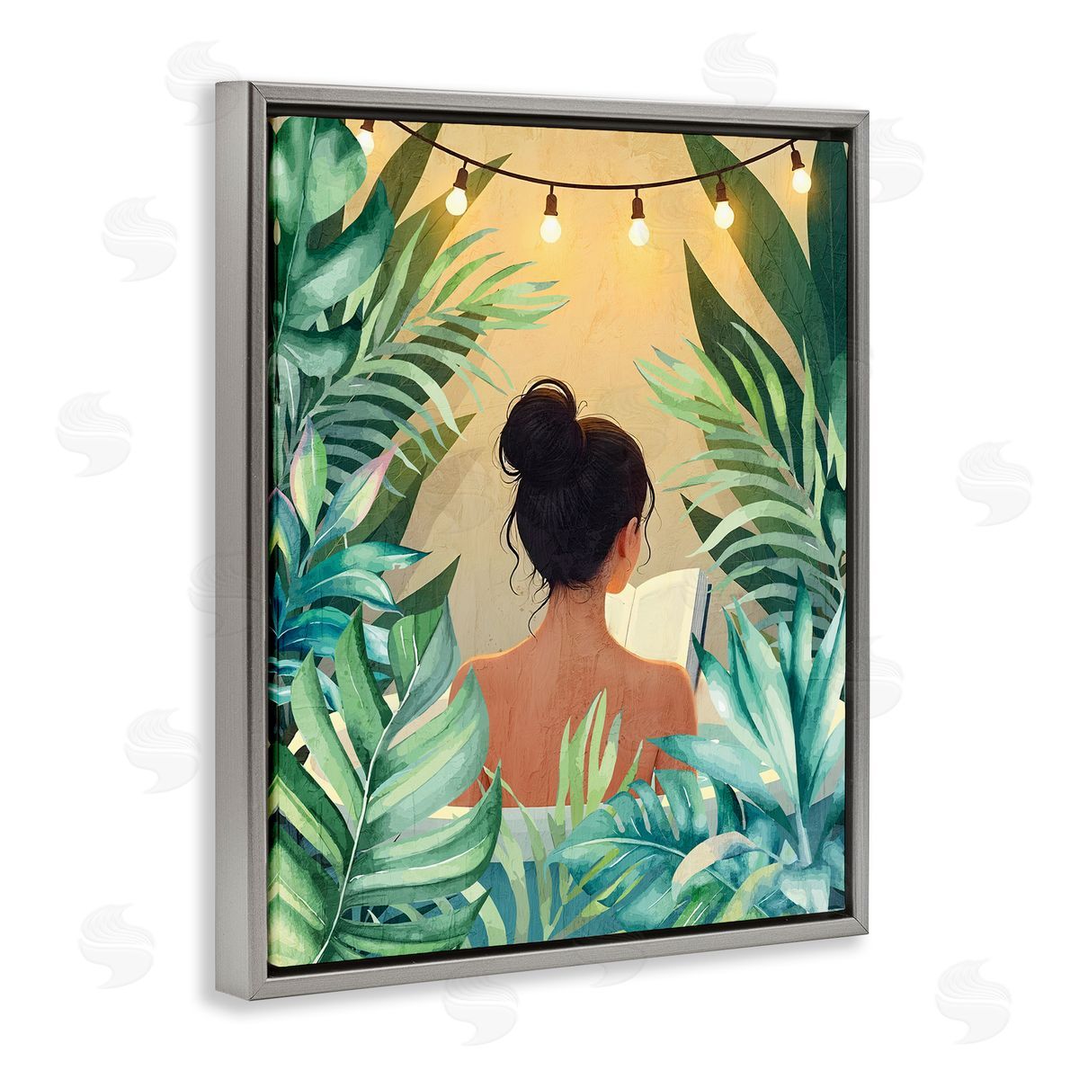 Kim Allen Twinkle Plant Girl Portrait Canvas Wall Art Print
