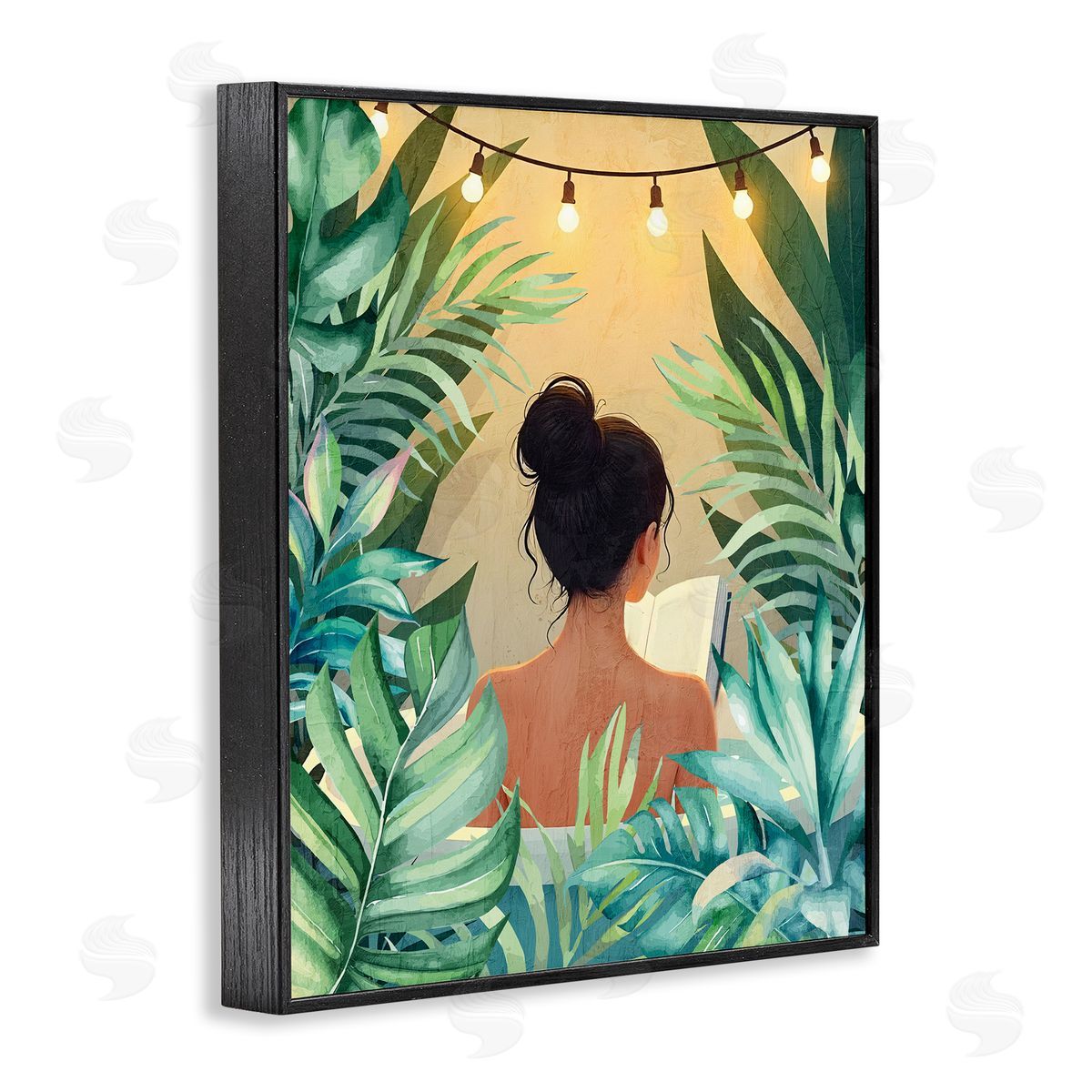 Kim Allen Twinkle Plant Girl Portrait Canvas Wall Art Print