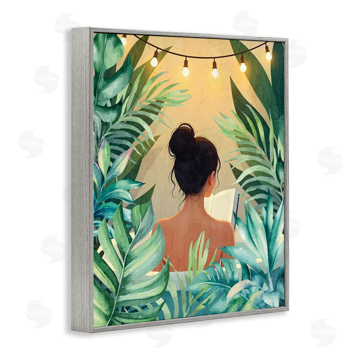 Kim Allen Twinkle Plant Girl Portrait Canvas Wall Art Print