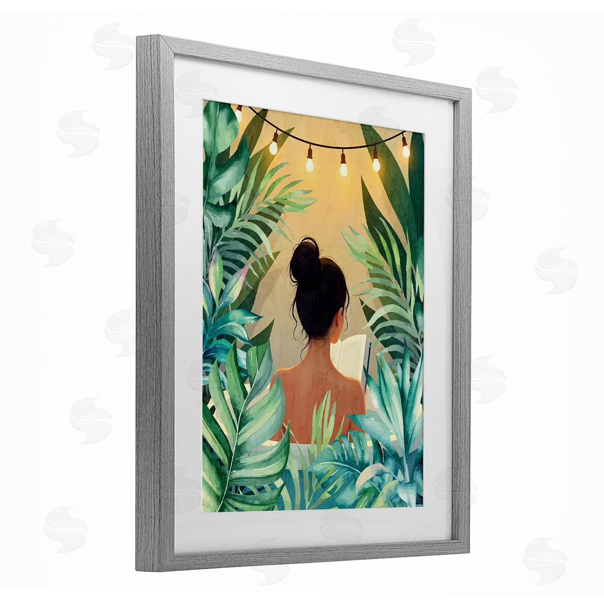 Kim Allen Twinkle Plant Girl Portrait Canvas Wall Art Print