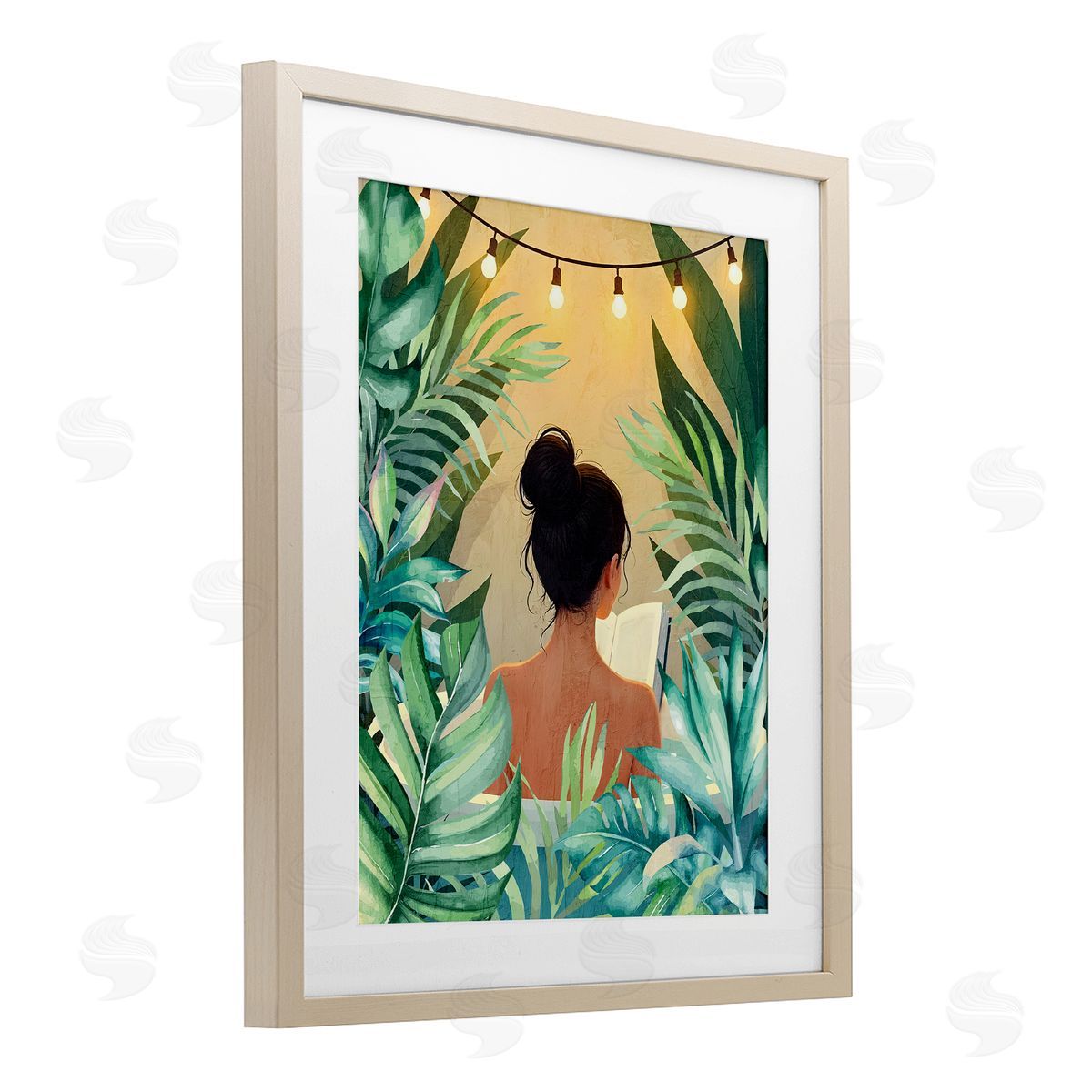 Kim Allen Twinkle Plant Girl Portrait Canvas Wall Art Print