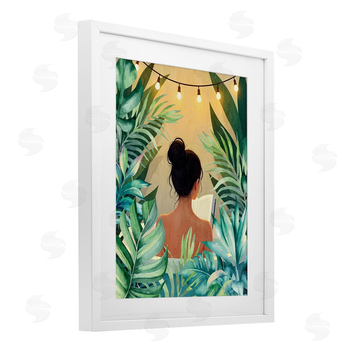 Kim Allen Twinkle Plant Girl Portrait Canvas Wall Art Print