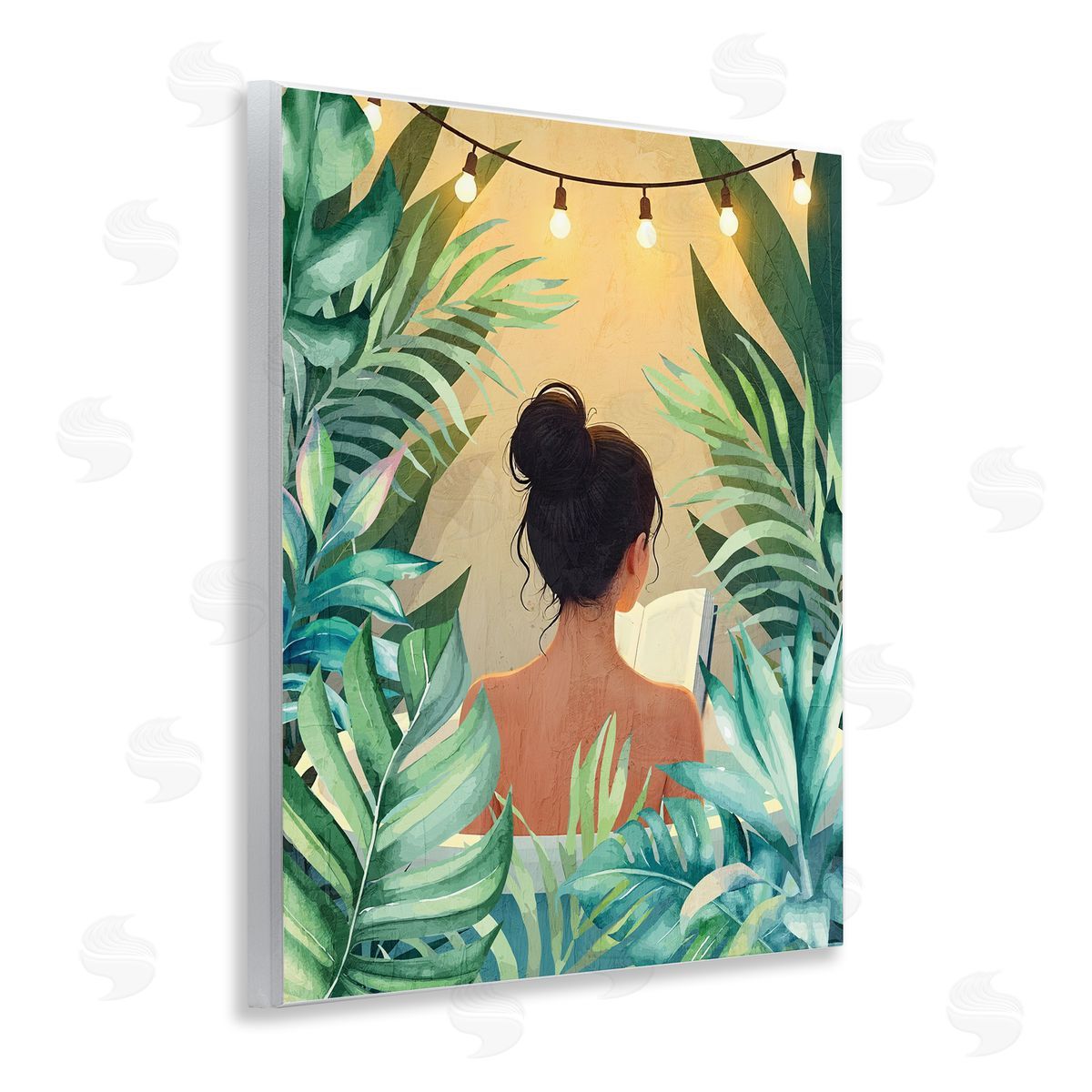 Kim Allen Twinkle Plant Girl Portrait Canvas Wall Art Print