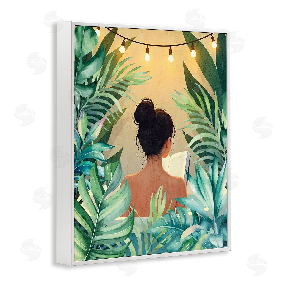 Kim Allen Twinkle Plant Girl Portrait Canvas Wall Art Print