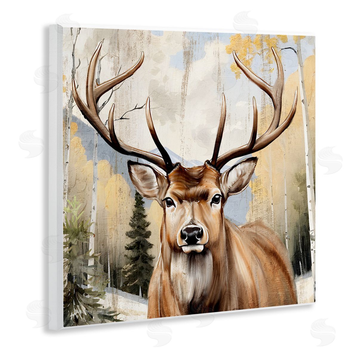 Kim Allen Mountain Walk Elk Portrait Canvas Wall Art Print