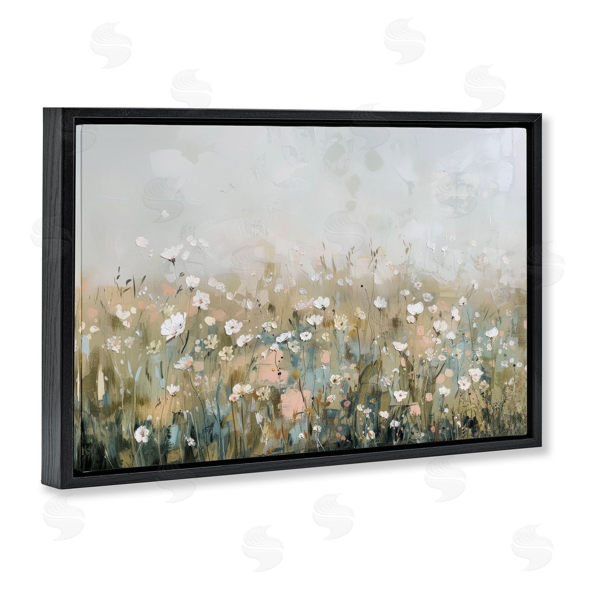 Elara Yasna Pastel Meadow Wildflowers Canvas Wall Art Print