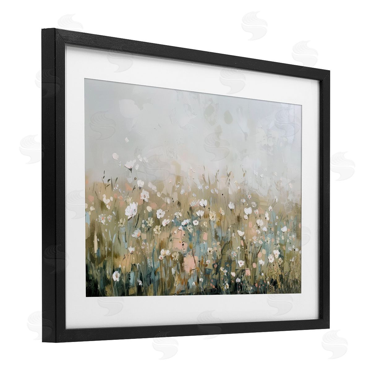Elara Yasna Pastel Meadow Wildflowers Canvas Wall Art Print