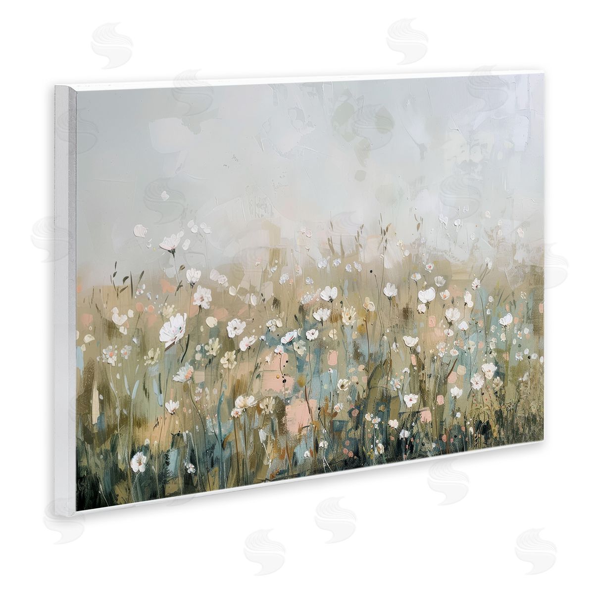 Elara Yasna Pastel Meadow Wildflowers Canvas Wall Art Print