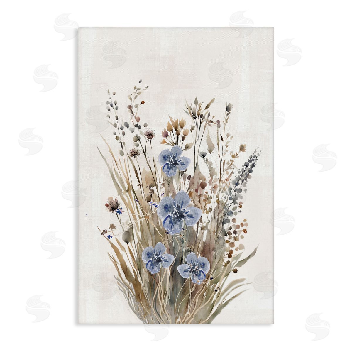 1x Subtle Cottage Grasses Canvas Wall Art Print