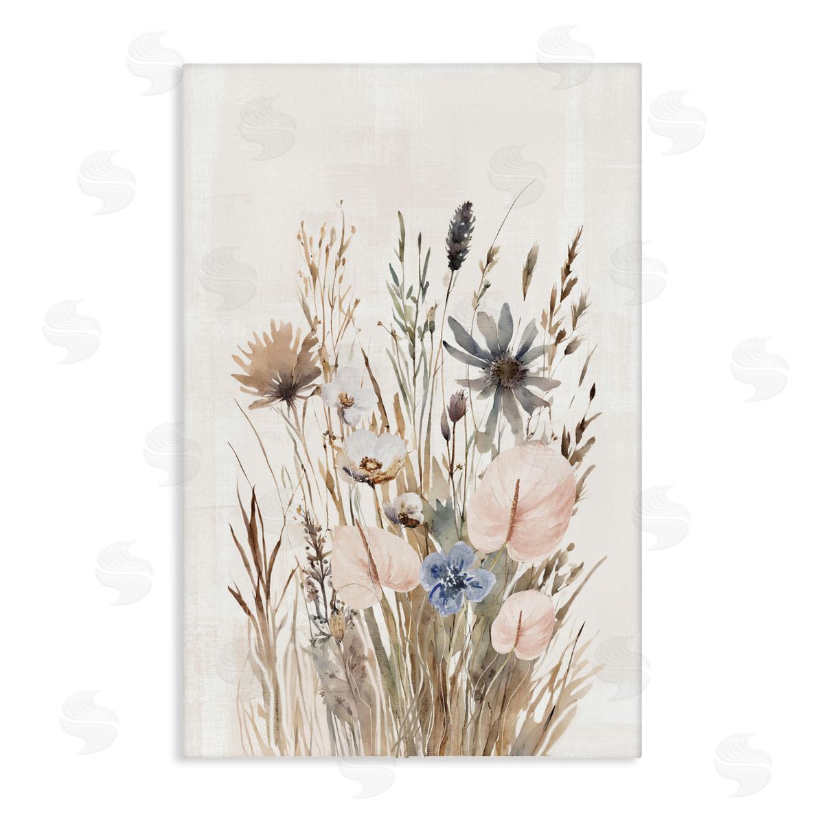 1x Wild Grasses Cottage Canvas Wall Art Print
