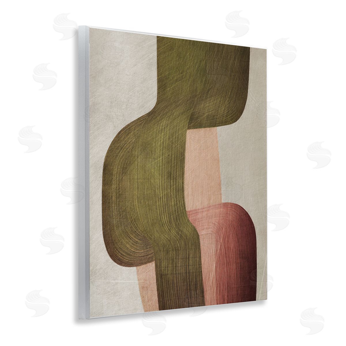 1x Metal Brushes Abstraction Canvas Wall Art Print