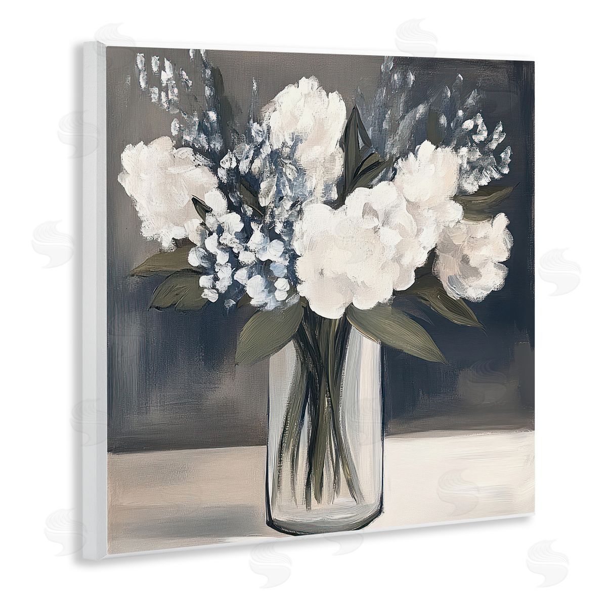 Mona Grace Vase of Graceful Blooms Canvas Wall Art Print