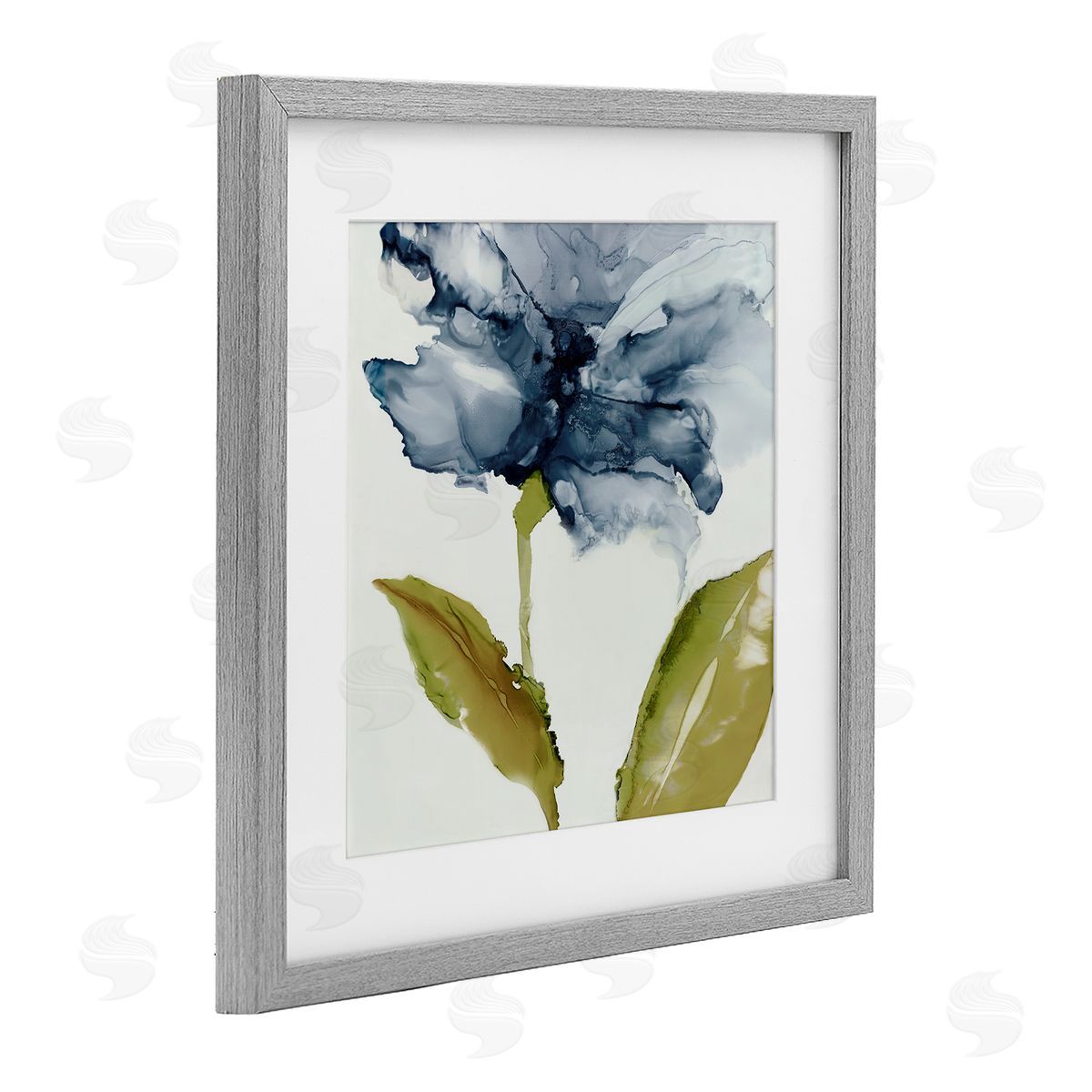 Jacob Q Fluid Flower Abstraction Canvas Wall Art Print