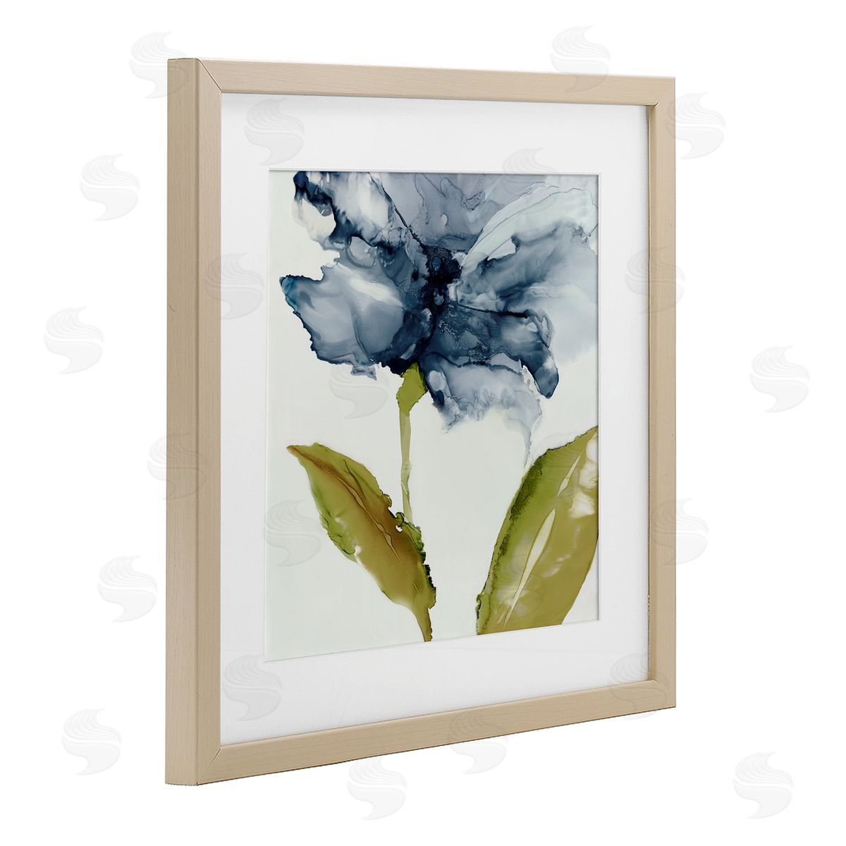 Jacob Q Fluid Flower Abstraction Canvas Wall Art Print