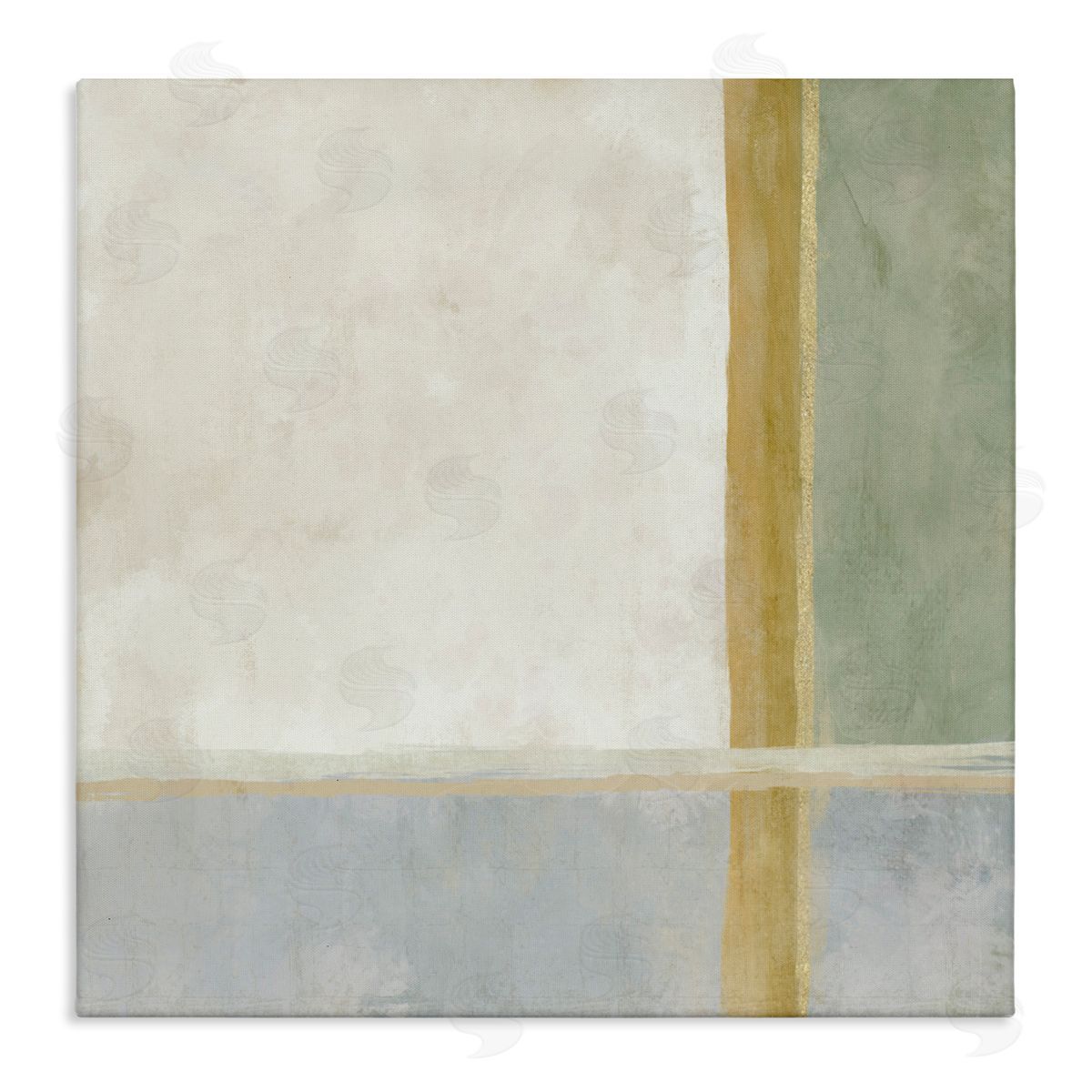 J:L Design Neutral Linear Boxes Canvas Wall Art Print