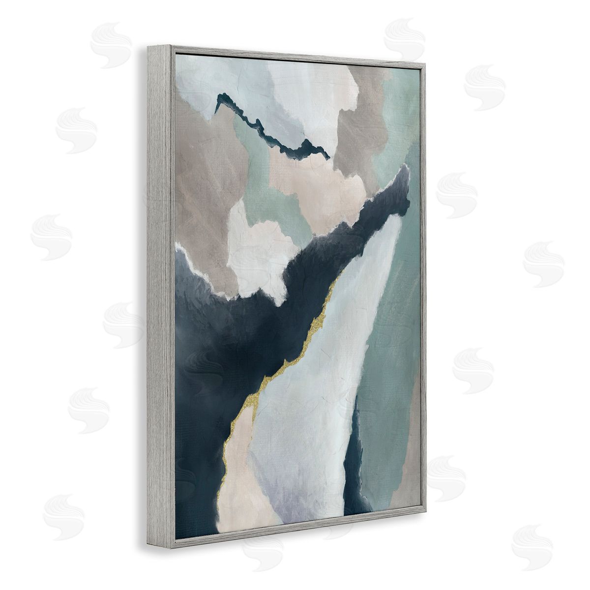 J:L Design Cool Water Lines Canvas Wall Art Print