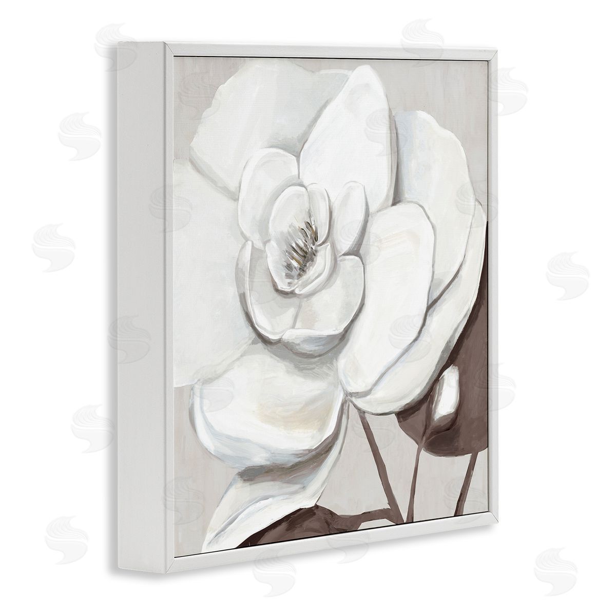 Hannah Dawson Elegant White Blooms Canvas Wall Art Print