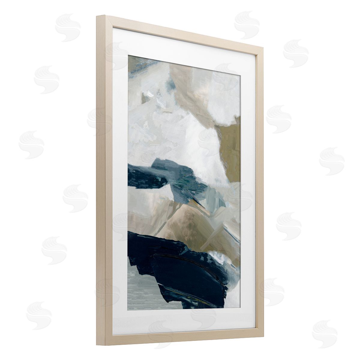 Hannah Dawson Vivid Strokes in Neutrals Canvas Wall Art Print