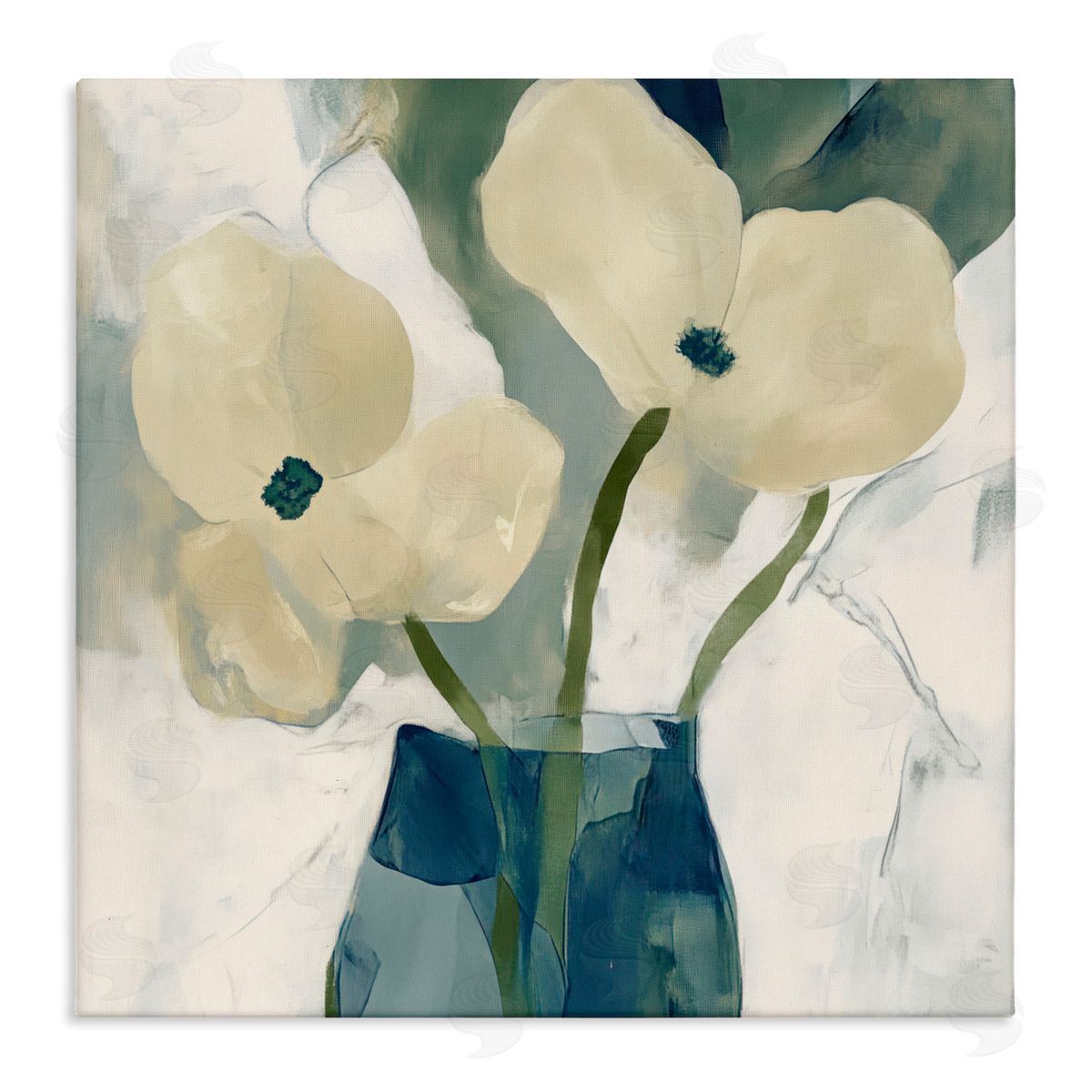 Elara Yasna Simple Yellow Petals Canvas Wall Art Print