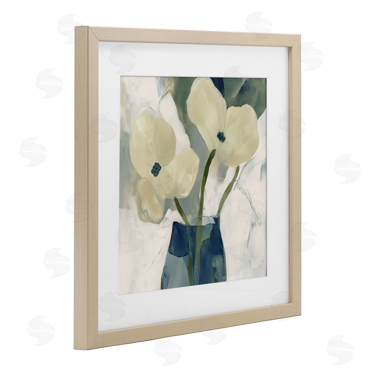 Elara Yasna Simple Yellow Petals Canvas Wall Art Print