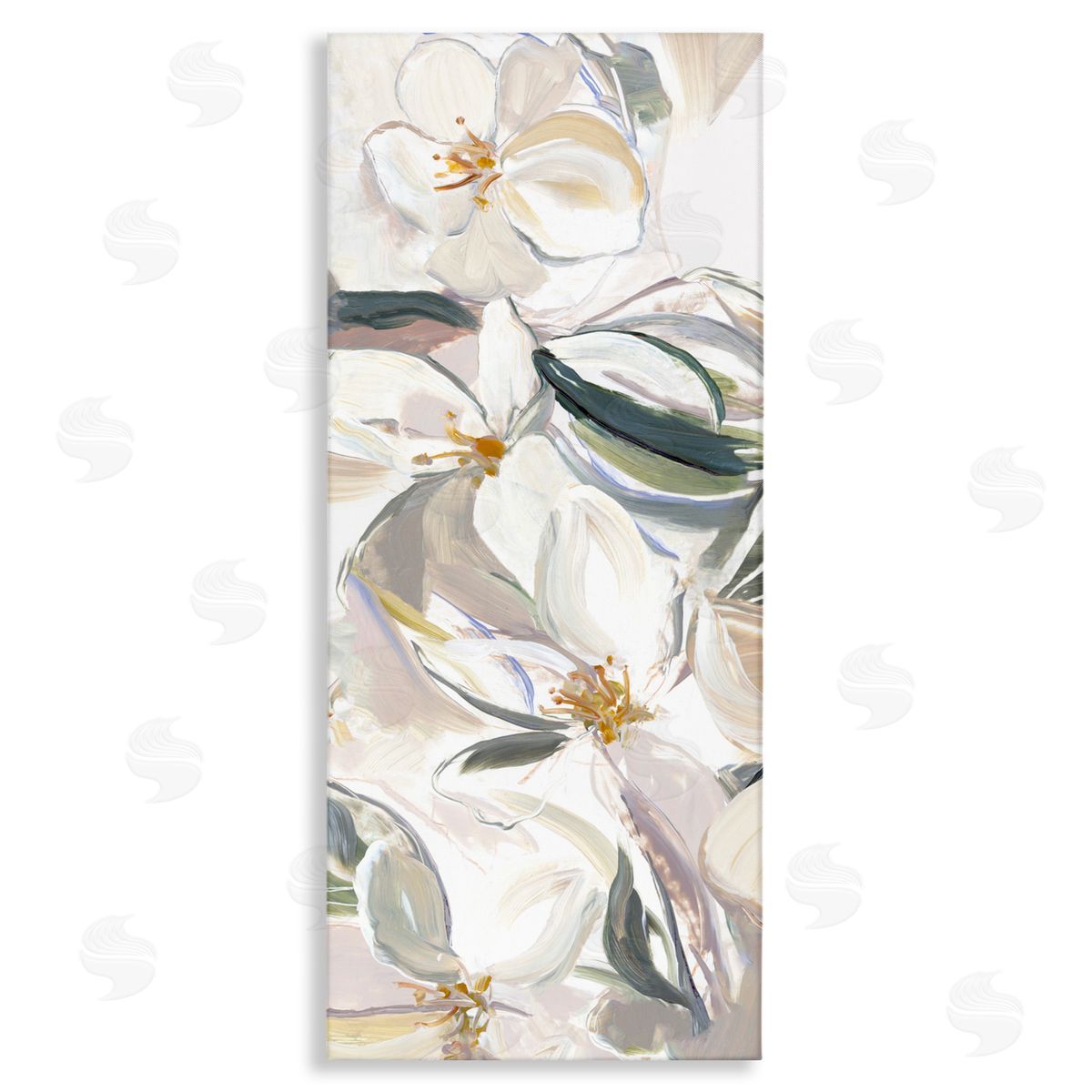 Hannah Dawson Neutral Tone Spring Blooms Canvas Wall Art Print