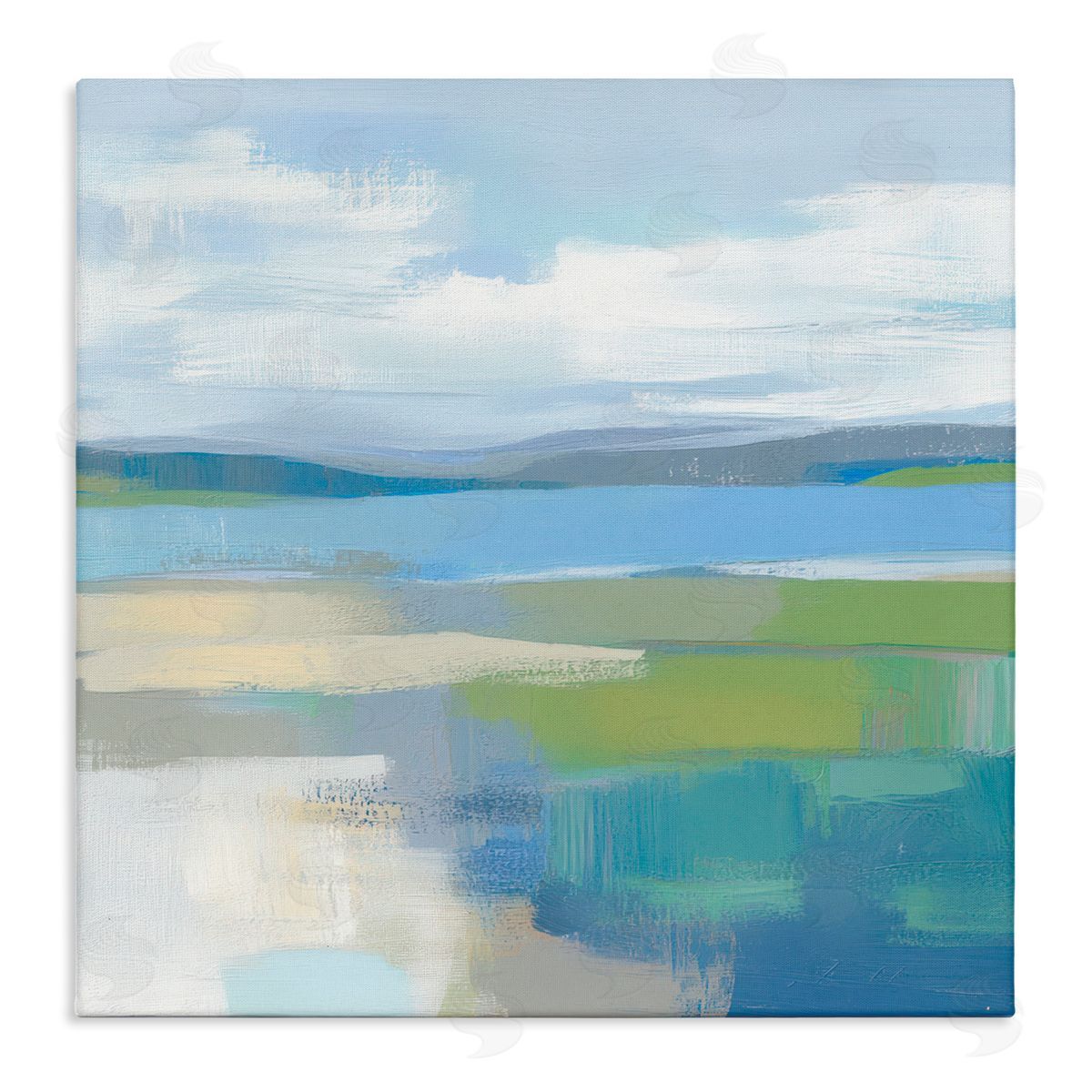 Mona Grace Quiet Cove Seascape Canvas Wall Art Print