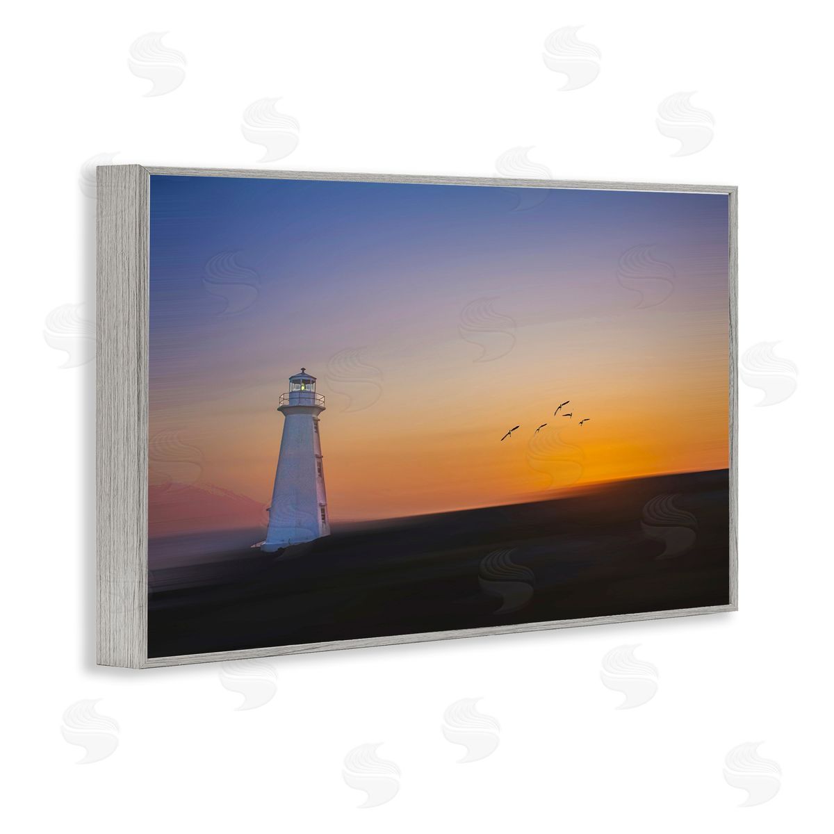 Peter Dulis Lighthouse Sunrise Simplicity Canvas Wall Art Print