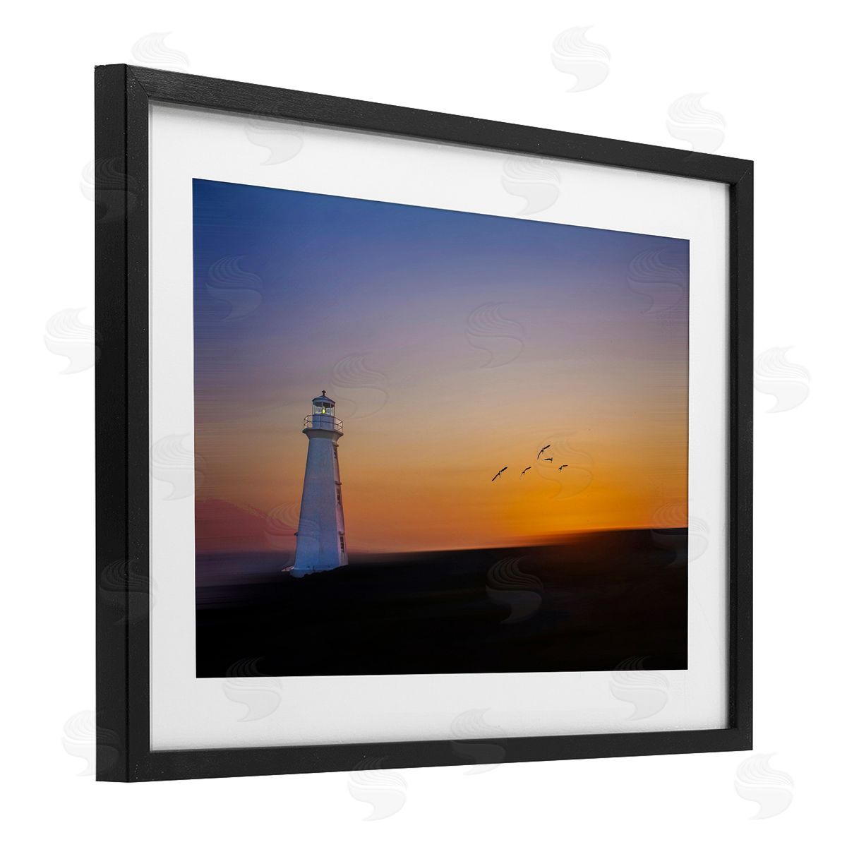 Peter Dulis Lighthouse Sunrise Simplicity Canvas Wall Art Print