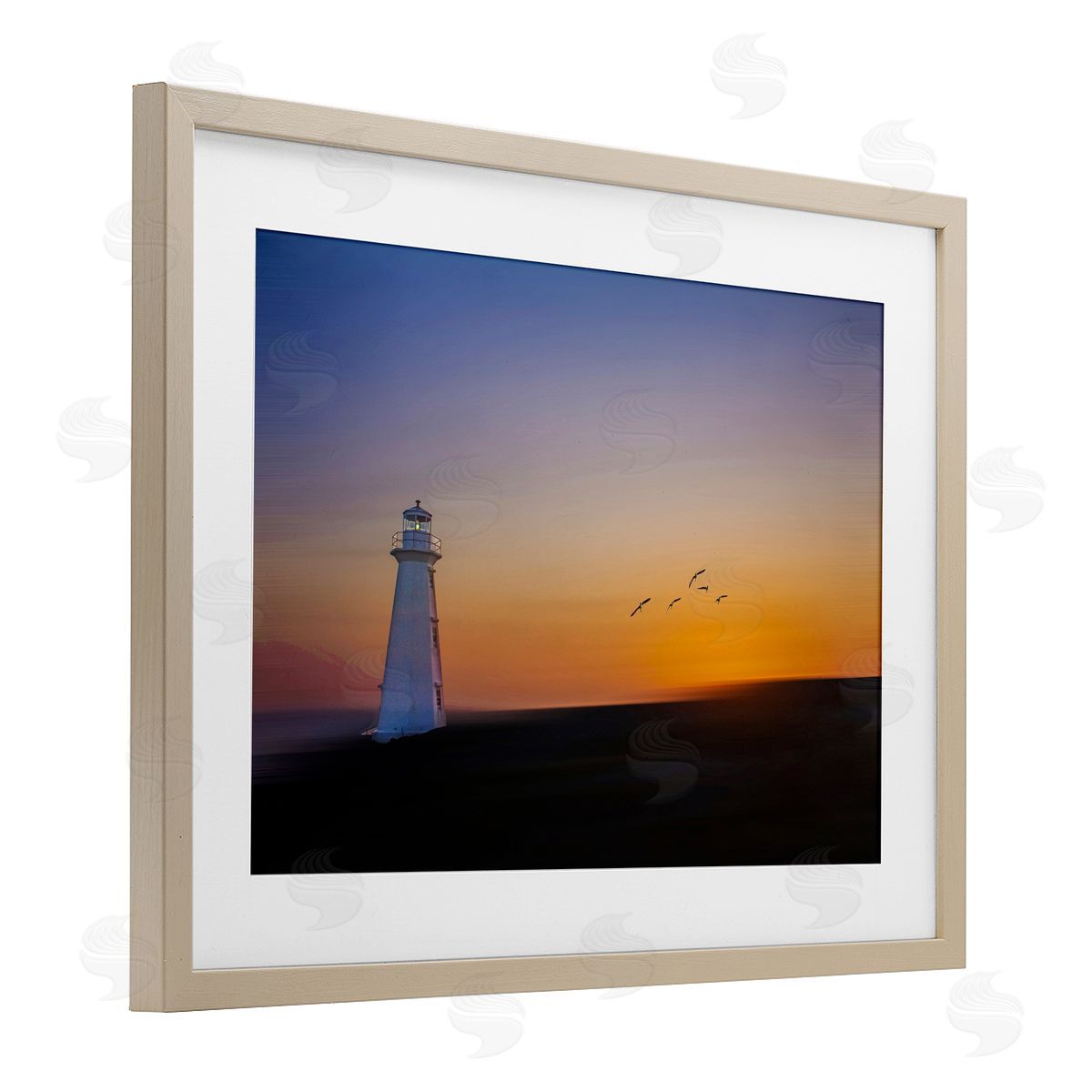 Peter Dulis Lighthouse Sunrise Simplicity Canvas Wall Art Print