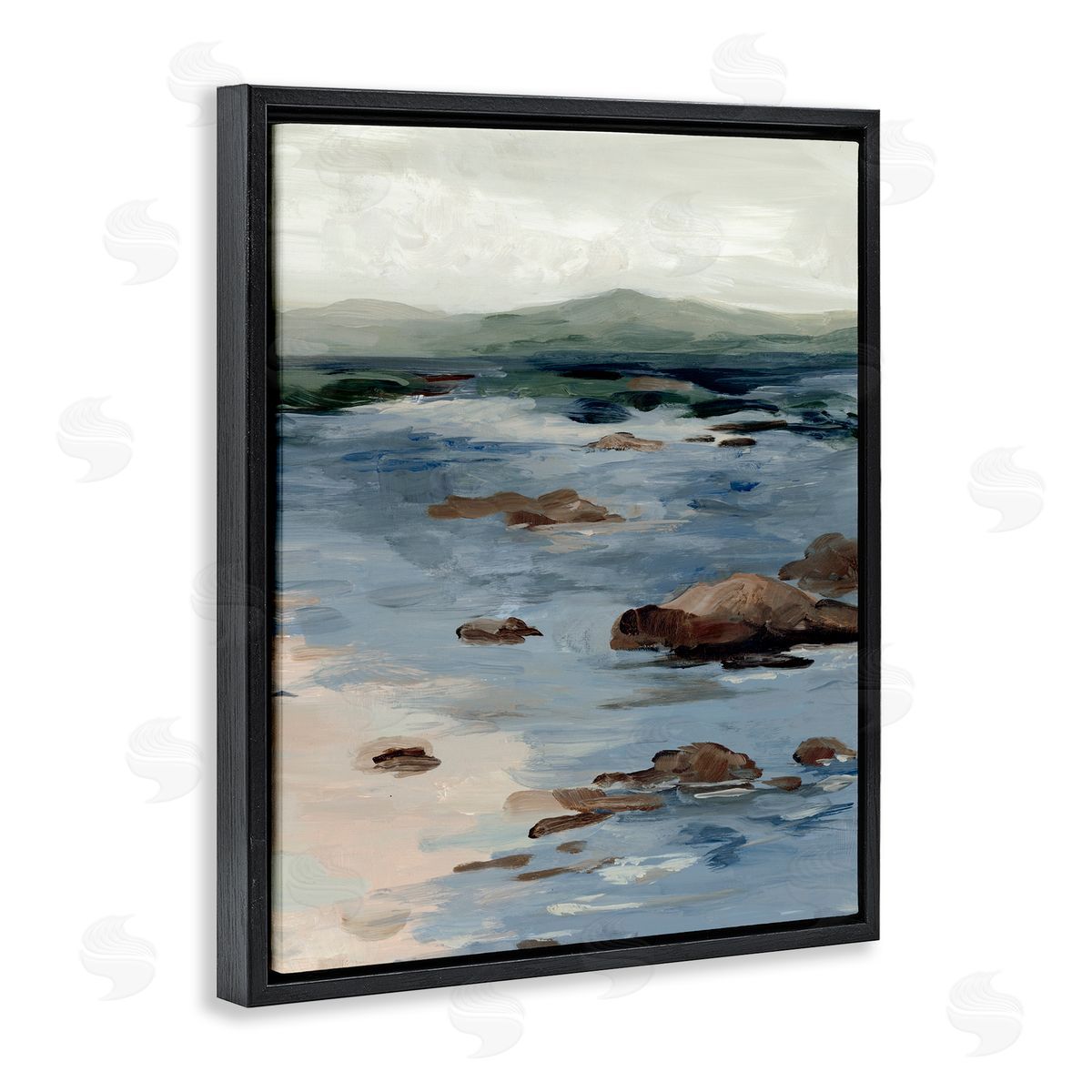 Jacob Q Abstract Crashing Tides Canvas Wall Art Print