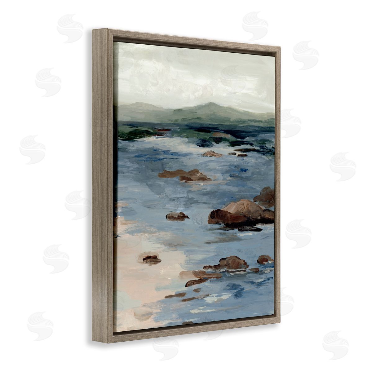 Jacob Q Abstract Crashing Tides Canvas Wall Art Print