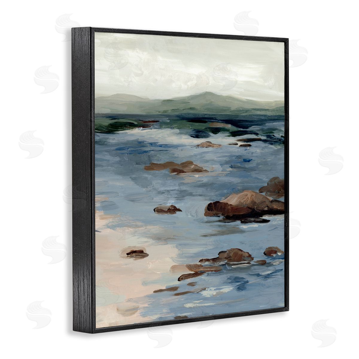 Jacob Q Abstract Crashing Tides Canvas Wall Art Print