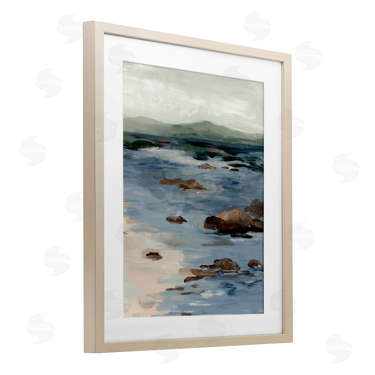 Jacob Q Abstract Crashing Tides Canvas Wall Art Print