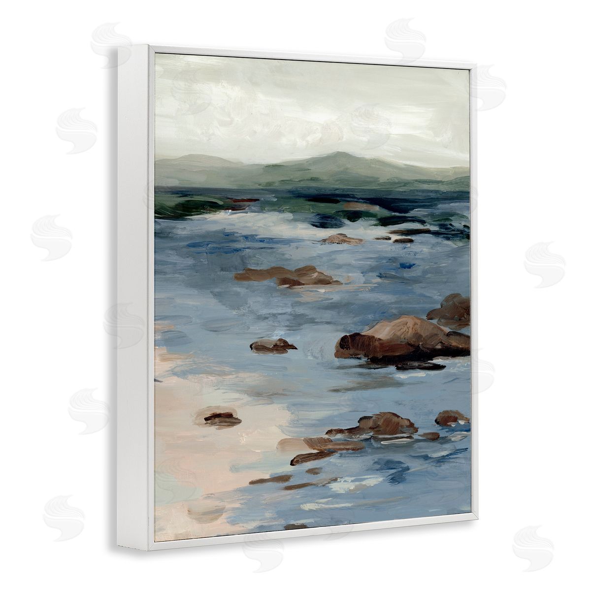 Jacob Q Abstract Crashing Tides Canvas Wall Art Print
