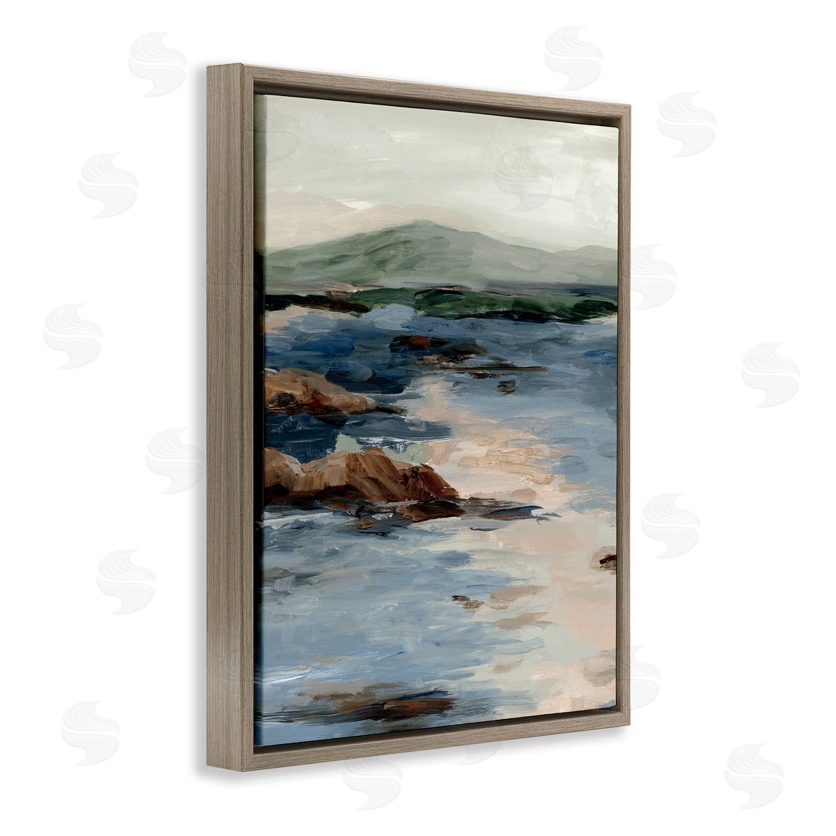 Jacob Q Crashing Tides Seascape Canvas Wall Art Print