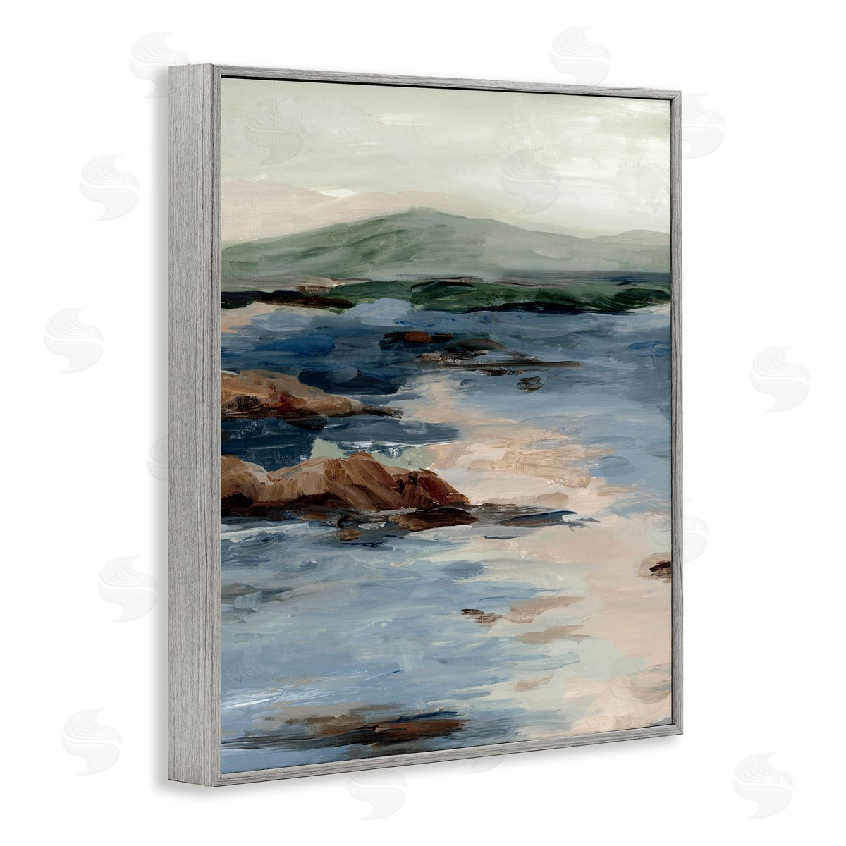 Jacob Q Crashing Tides Seascape Canvas Wall Art Print