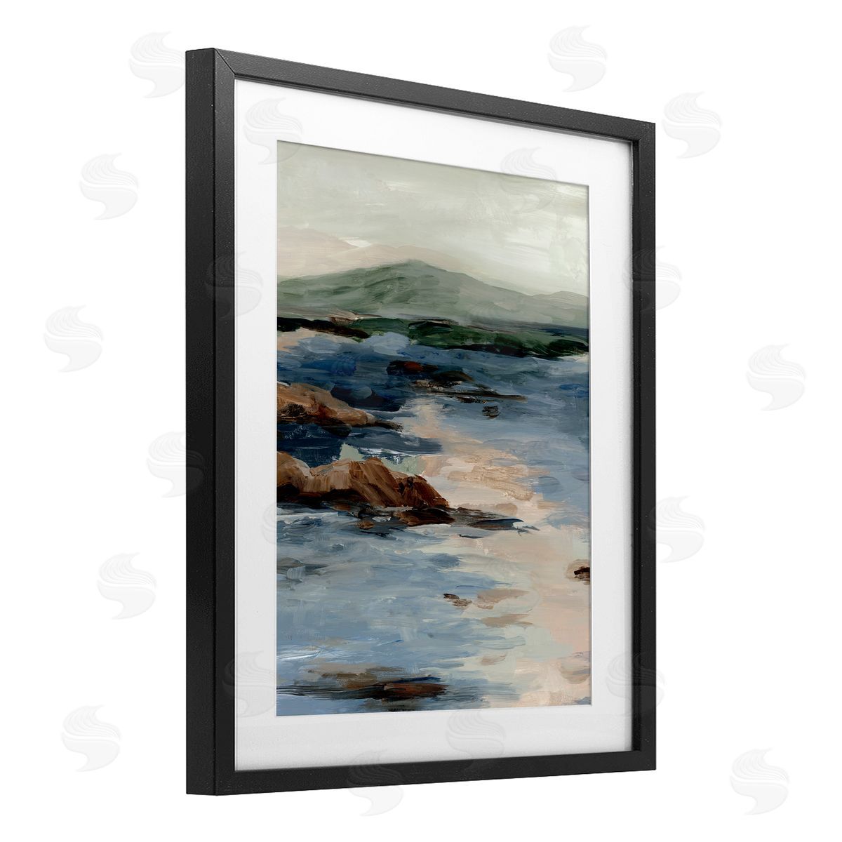Jacob Q Crashing Tides Seascape Canvas Wall Art Print