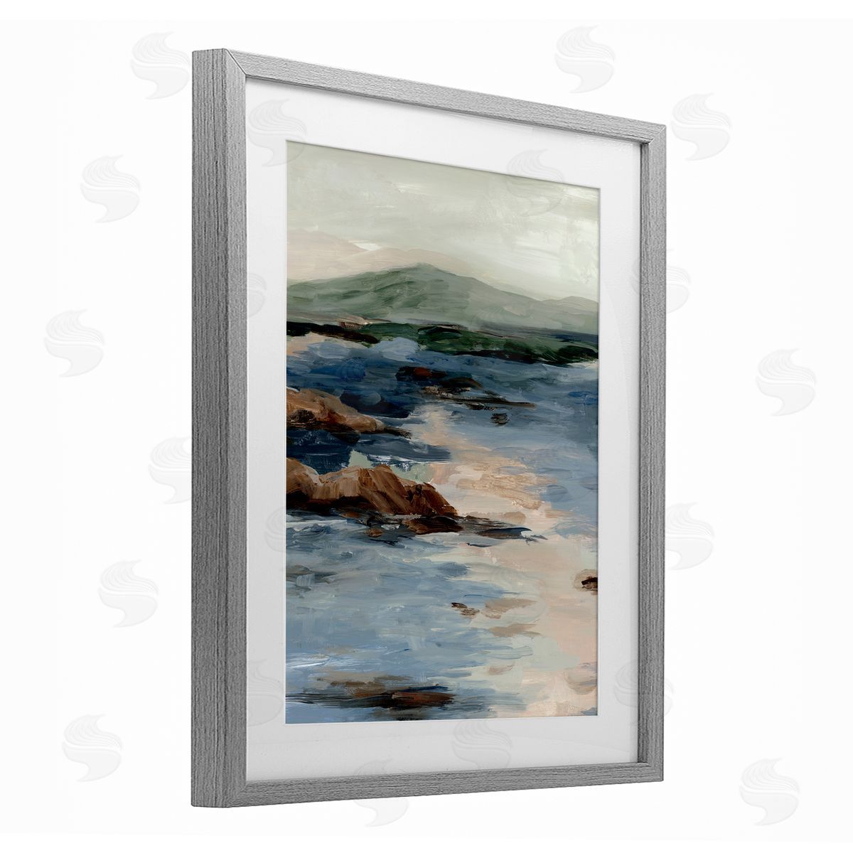 Jacob Q Crashing Tides Seascape Canvas Wall Art Print
