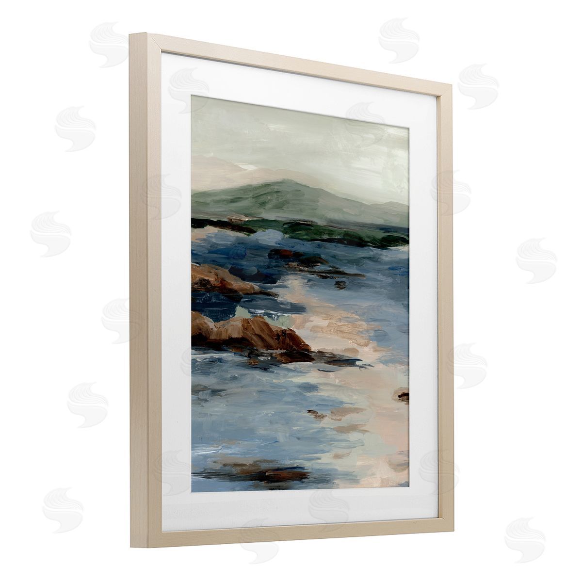 Jacob Q Crashing Tides Seascape Canvas Wall Art Print