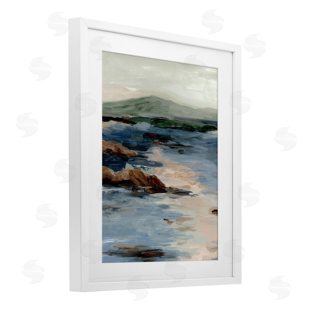 Jacob Q Crashing Tides Seascape Canvas Wall Art Print