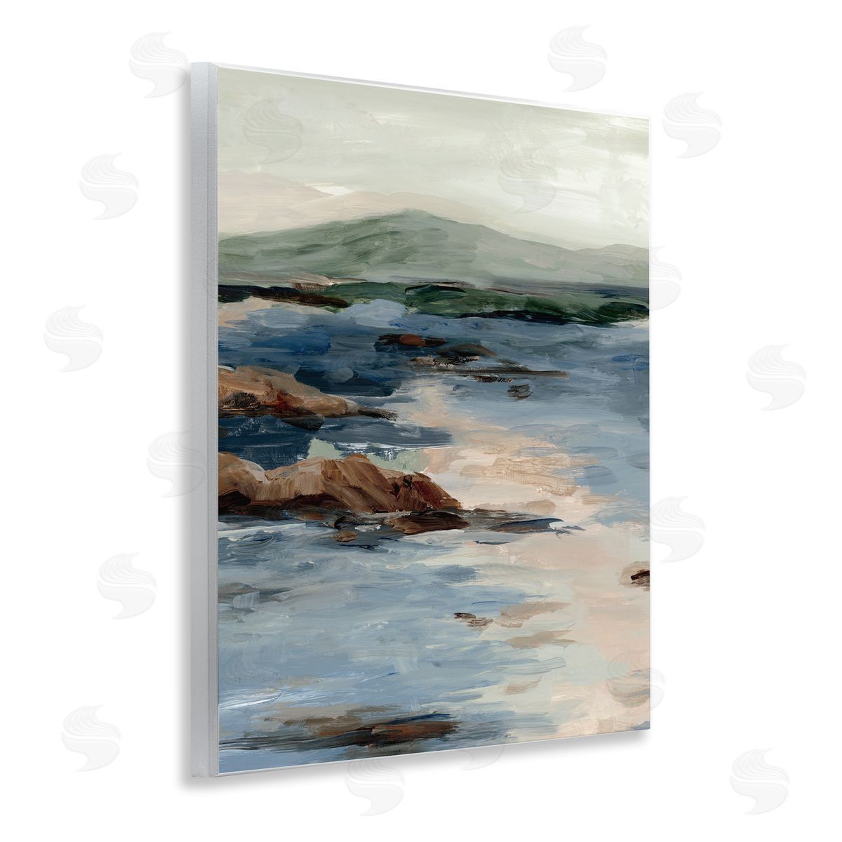 Jacob Q Crashing Tides Seascape Canvas Wall Art Print