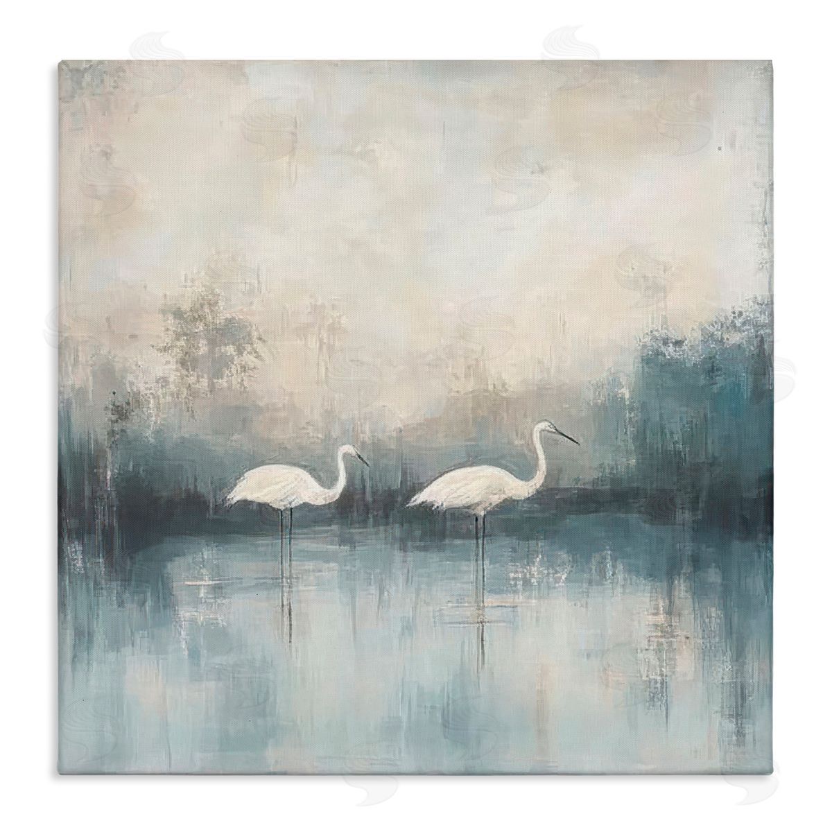 Mona Grace Still Waters Soft Wings Canvas Wall Art Print