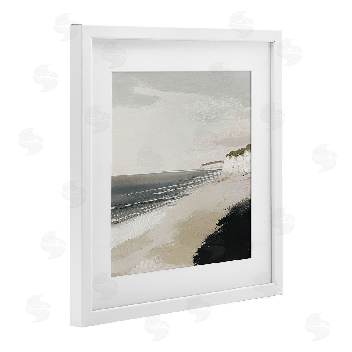 Mona Grace Soft Sands Seascape Canvas Wall Art Print