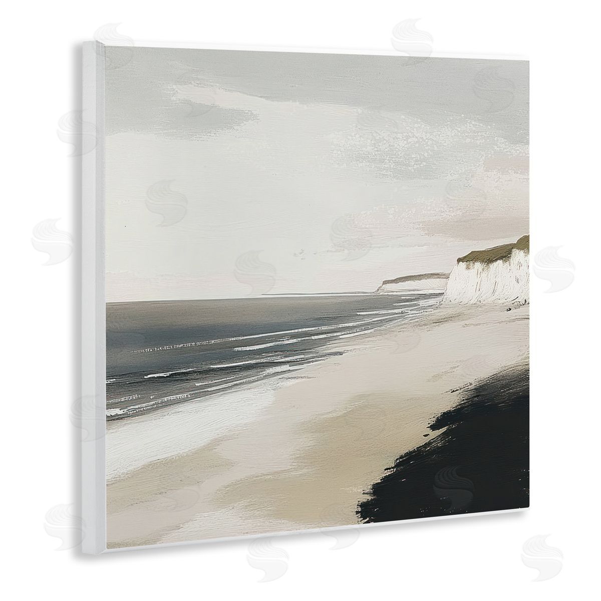 Mona Grace Soft Sands Seascape Canvas Wall Art Print