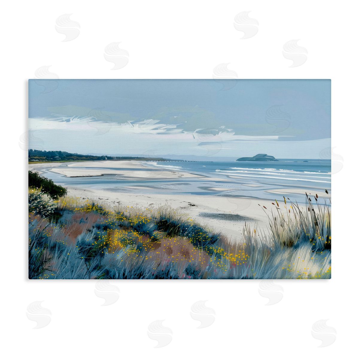 Irena Orlov Reflections Of Blue Shore Canvas Wall Art Print