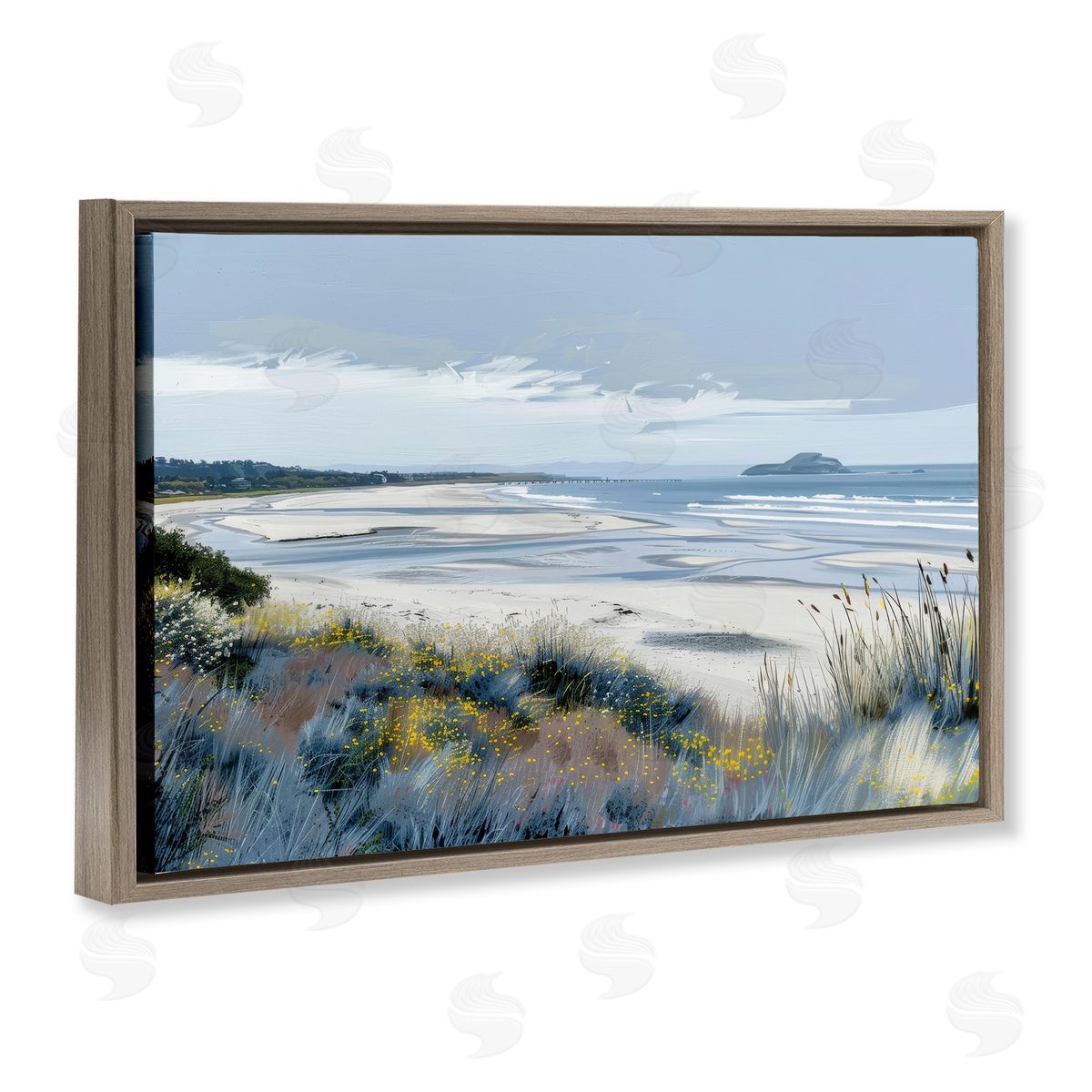 Irena Orlov Reflections Of Blue Shore Canvas Wall Art Print