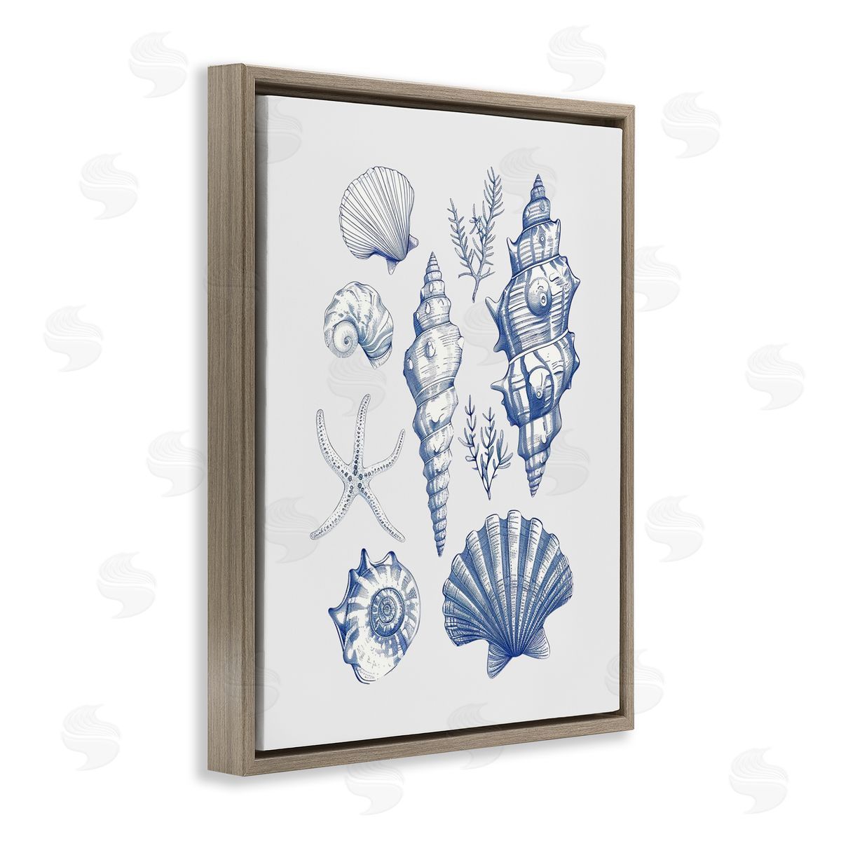 1x Soft Nautical Collection Canvas Wall Art Print